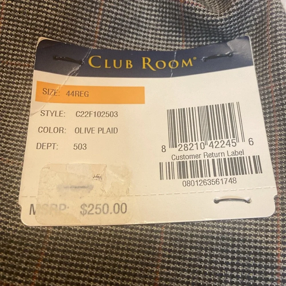 CLUB ROOM NWT Size 44R Blazer Sport Coat Exclusively For Macy’s